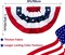 1.5 x3 Ft USA Pleated Fan Flag, American Patriotic Flag Bunting for Outside, Bunting Flags Outdoor Indoor for 4th of July Decorations (Set of 10)